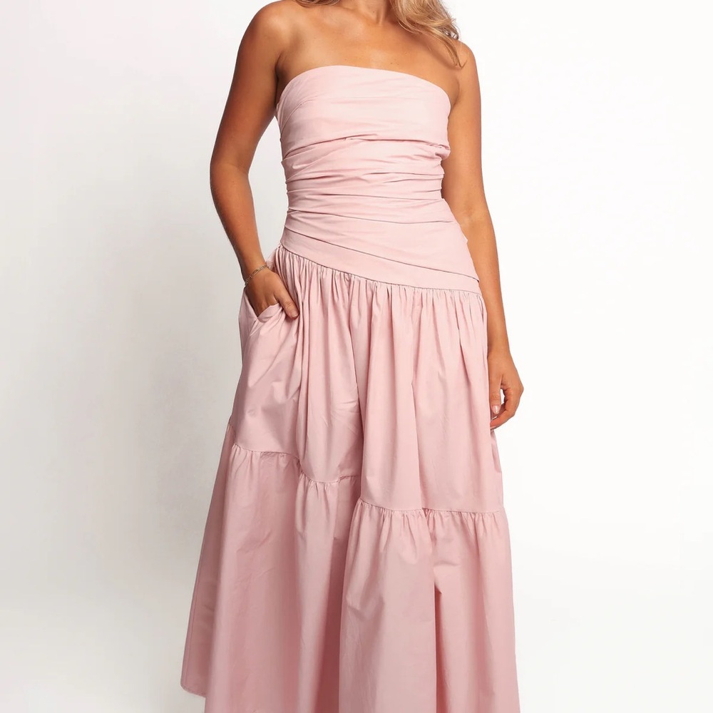 Petal and Pup Blanche Strapless Maxi Dress